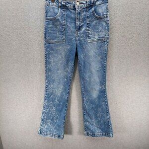 Epic Threads Jeans Women's 26 Blue Acid  Wash Straight Jeans Some Stretch Flare